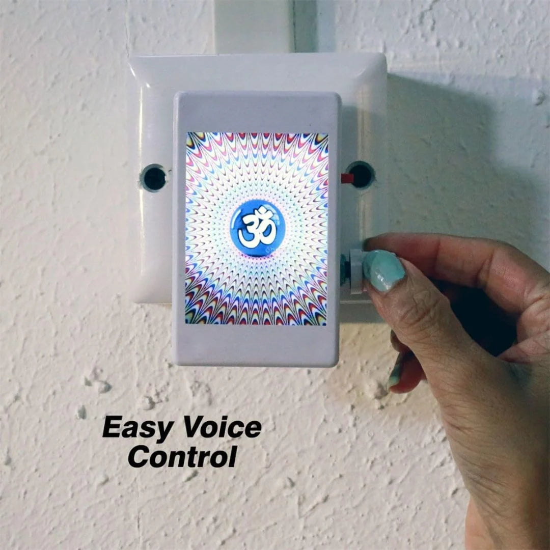 Chanting box button panel with mantra selection