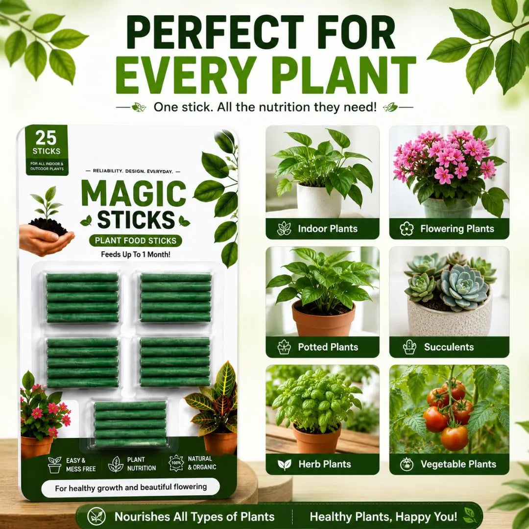 Magic green plant sticks nutrient fertiliser
